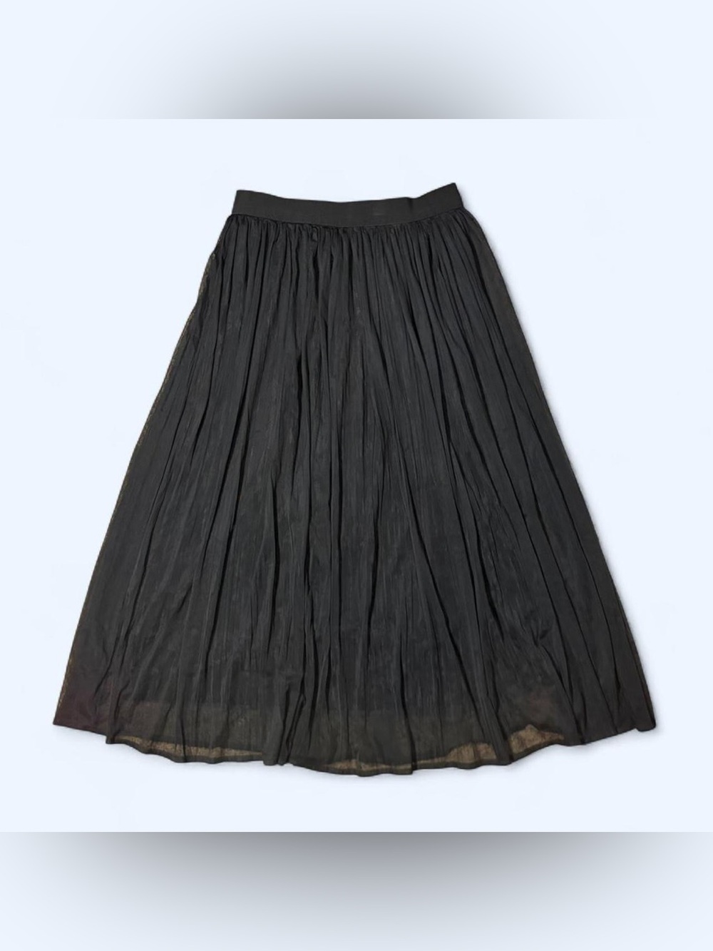 Goth Black Pleated Maxi Skirt by Oak + Fort!